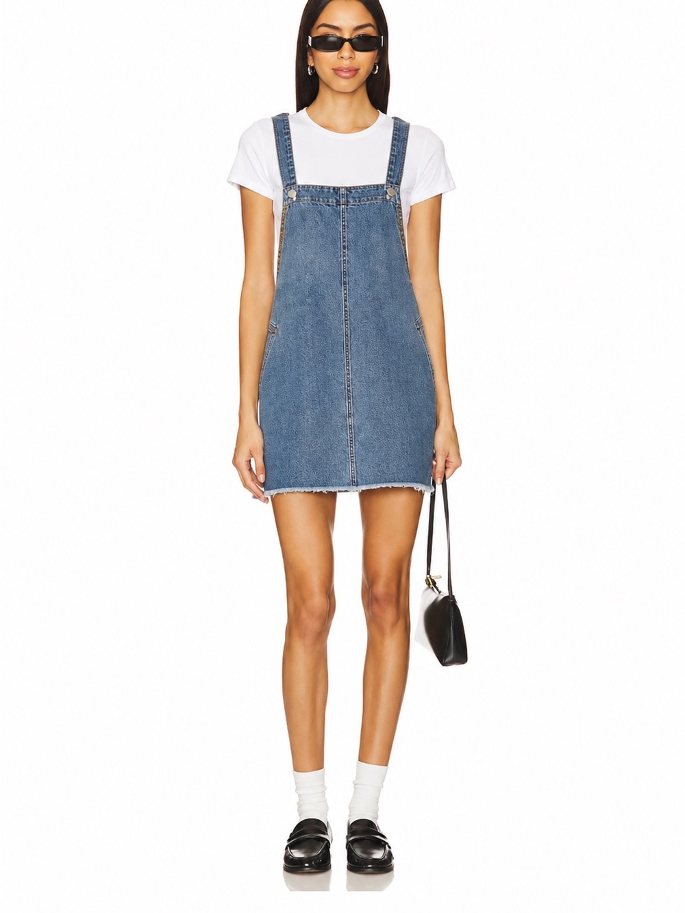 Free People Revolve Denim Pinafore Dress - Blue